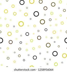 Light Green, Yellow vector seamless background with bubbles. Abstract illustration with colored bubbles in nature style. New design for ad, poster, banner of your website.