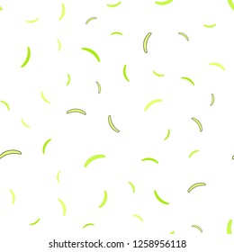 Light Green, Yellow vector seamless background with wry lines. A sample with colorful lines, shapes. Abstract style for your business design.