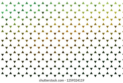 Light Green, Yellow vector seamless backdrop with lines, triangles. Abstract gradient illustration with triangles. Trendy design for wallpaper, fabric makers.