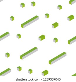 Light Green, Yellow vector seamless, isometric background with rectangles. Modern abstract illustration with colorful rectangles. Design for wallpaper, fabric makers.