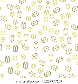 Light Green, Yellow vector seamless, isometric pattern in square style. Rectangles on abstract background with colorful gradient. Texture for window blinds, curtains.