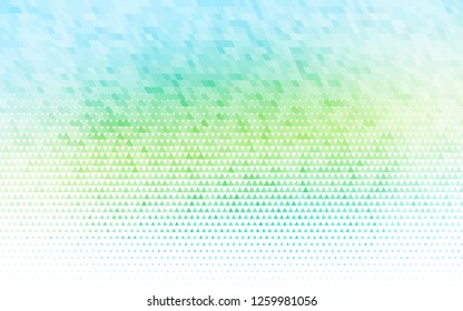 Light Green, Yellow vector seamless layout with lines, triangles. Glitter abstract illustration with triangular shapes. Template for business cards, websites.