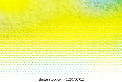 Light Green, Yellow vector seamless template with crystals, triangles. Decorative design in abstract style with triangles. Trendy design for wallpaper, fabric makers.