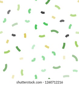 Light Green, Yellow vector seamless template with bent ribbons. Shining illustration, which consist of blurred lines, circles. The best blurred design for your business.