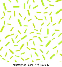 Light Green, Yellow vector seamless, isometric background with stright stripes. Shining colored illustration with sharp stripes. Texture for window blinds, curtains.