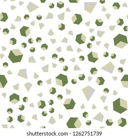 Light Green, Yellow vector seamless, isometric cover with triangles, rectangles. Illustration with colorful triangles, rectangles. Design for wallpaper, fabric makers.
