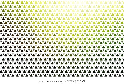 Light Green, Yellow vector seamless backdrop with lines, triangles. Decorative design in abstract style with triangles. Trendy design for wallpaper, fabric makers.