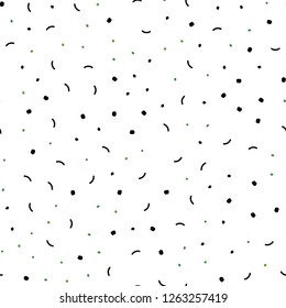 Light Green, Yellow vector seamless pattern with spheres, triangles. Modern abstract colorful illustration with spheres and lines. Pattern for trendy fabric, wallpapers.