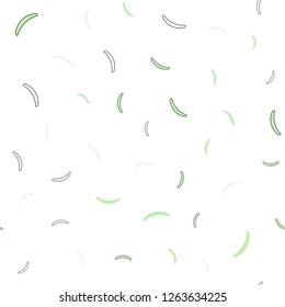 Light Green, Yellow vector seamless texture with curved lines. A circumflex abstract illustration with gradient. A completely new design for your business.