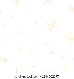 Light Green, Yellow vector seamless abstract design with leaves. Modern geometrical abstract illustration with leaves. Template for business cards, websites.