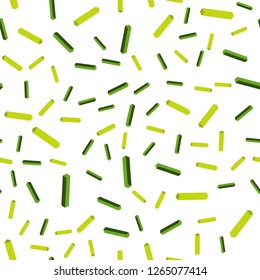 Light Green, Yellow vector seamless, isometric texture with colored lines. Shining colored illustration with sharp stripes. Texture for window blinds, curtains.