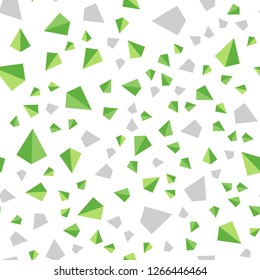 Light Green, Yellow vector seamless, isometric backdrop with lines, triangles. Triangles on abstract background with colorful gradient. Template for business cards, websites.