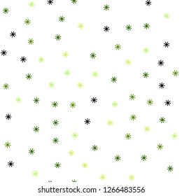 Light Green, Yellow vector seamless cover with beautiful snowflakes. Colorful snowflakes with gradient on abstract background. Design for wallpaper, fabric makers.