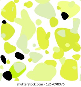 Light Green, Yellow vector seamless backdrop with dots. Illustration with set of shining colorful abstract circles. Design for textile, fabric, wallpapers.