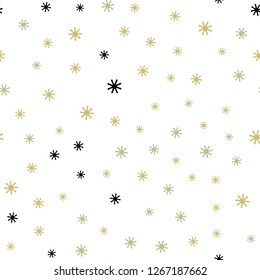 Light Green, Yellow vector seamless pattern with christmas snowflakes. Modern geometrical abstract illustration with snowflakes. Pattern for trendy fabric, wallpapers.