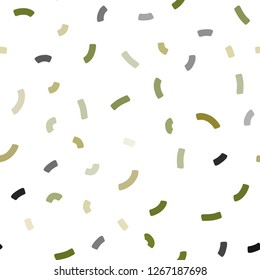 Light Green, Yellow vector seamless pattern with bent ribbons. Creative illustration in halftone marble style with gradient. The template for cell phone backgrounds.