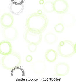 Light Green, Yellow vector seamless background with bubbles. Beautiful colored illustration with blurred circles in nature style. Pattern for design of fabric, wallpapers.