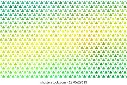 Light Green, Yellow vector seamless layout with lines, triangles. Illustration with set of colorful triangles. Pattern for design of fabric, wallpapers.