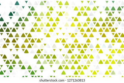 Light Green, Yellow vector seamless layout with lines, triangles. Modern abstract illustration with colorful triangles. Template for business cards, websites.