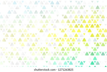 Light Green, Yellow vector seamless template with crystals, triangles. Illustration with set of colorful triangles. Template for business cards, websites.