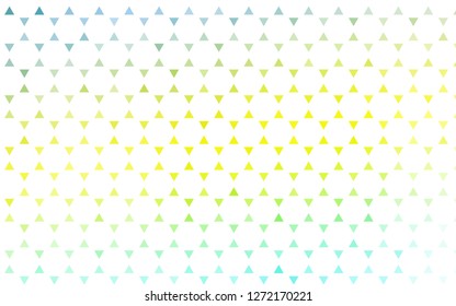 Light Green, Yellow vector seamless background with triangles. Beautiful illustration with triangles in nature style. Design for textile, fabric, wallpapers.