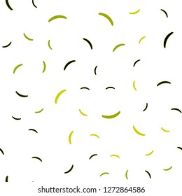 Light Green, Yellow vector seamless texture with bent lines. Colorful abstract illustration with gradient lines. A completely new template for your design.