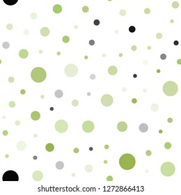 Light Green, Yellow vector seamless background with bubbles. Modern abstract illustration with colorful water drops. Pattern for trendy fabric, wallpapers.