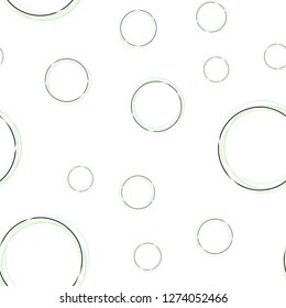 Light Green, Yellow vector seamless template with circles. Blurred bubbles on abstract background with colorful gradient. Design for wallpaper, fabric makers.