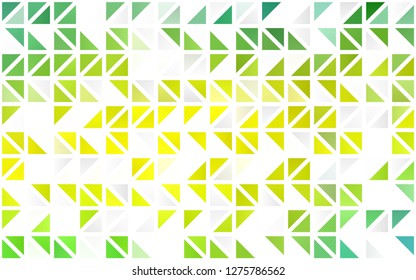 Light Green, Yellow vector seamless pattern in polygonal style. Beautiful illustration with triangles in nature style. Pattern for trendy fabric, wallpapers.