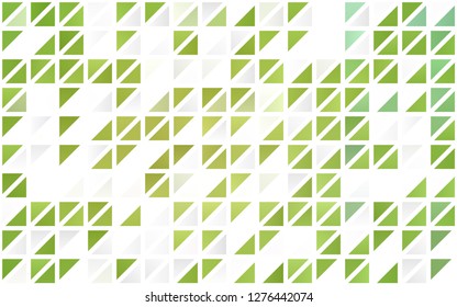 Light Green, Yellow vector seamless background with triangles. Beautiful illustration with triangles in nature style. Pattern for design of window blinds, curtains.