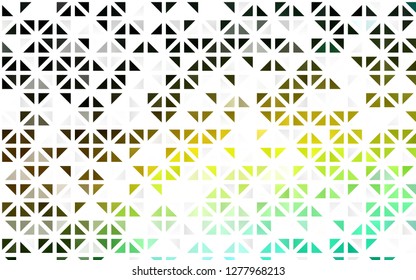 Light Green, Yellow vector seamless template with crystals, triangles. Modern abstract illustration with colorful triangles. Trendy design for wallpaper, fabric makers.