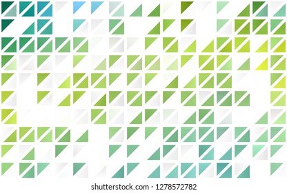 Light Green, Yellow vector seamless texture in triangular style. Modern abstract illustration with colorful triangles. Pattern for design of window blinds, curtains.