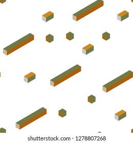 Light Green, Yellow vector seamless, isometric texture in rectangular style. Beautiful illustration with rectangles and squares. Design for wallpaper, fabric makers.