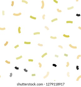 Light Green, Yellow vector seamless template with liquid shapes. Shining illustration, which consist of blurred lines, circles. Pattern for your business design.
