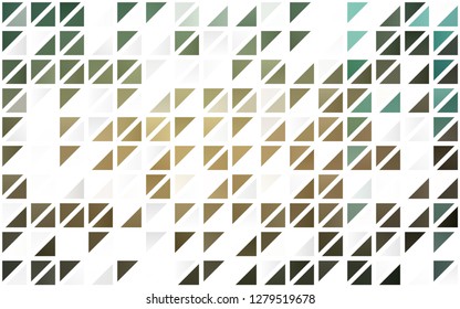 Light Green, Yellow vector seamless background with triangles. Beautiful illustration with triangles in nature style. Template for business cards, websites.