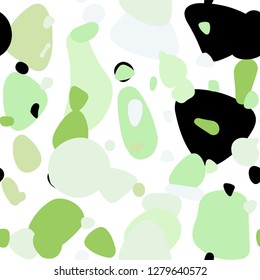 Light Green, Yellow vector seamless backdrop with dots. Blurred bubbles on abstract background with colorful gradient. Template for business cards, websites.