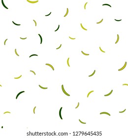 Light Green, Yellow vector seamless pattern with bent lines. A sample with colorful lines, shapes. New composition for your brand book.