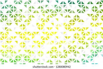 Light Green, Yellow vector seamless texture in triangular style. Glitter abstract illustration with triangular shapes. Template for business cards, websites.