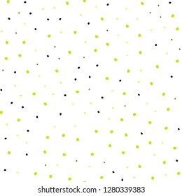 Light Green, Yellow vector seamless cover with spots. Blurred decorative design in abstract style with bubbles. Pattern for design of window blinds, curtains.