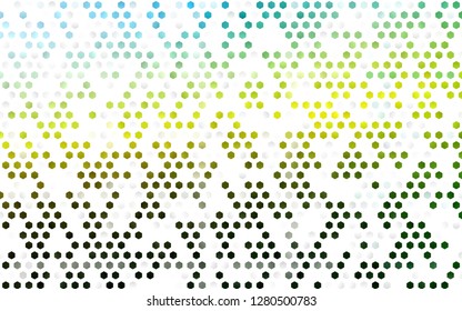 Light Green, Yellow vector seamless layout with hexagonal shapes. Design in abstract style with hexagons. Trendy design for wallpaper, fabric makers.