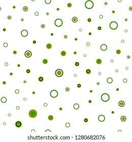Light Green, Yellow vector seamless background with bubbles. Blurred decorative design in abstract style with bubbles. Pattern for design of window blinds, curtains.