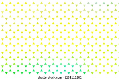 Light Green, Yellow vector seamless template with crystals, triangles. Beautiful illustration with triangles in nature style. Pattern for design of window blinds, curtains.