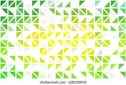 Light Green, Yellow vector seamless template with crystals, triangles. Abstract gradient illustration with triangles. Pattern for design of window blinds, curtains.