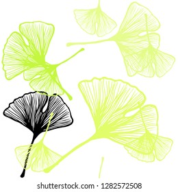 Light Green, Yellow vector seamless doodle template with leaves. leaves on blurred abstract background with gradient. Pattern for trendy fabric, wallpapers.