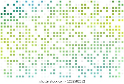 Light Green, Yellow vector seamless texture in rectangular style. Abstract gradient illustration with rectangles. Pattern for design of window blinds, curtains.