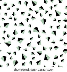 Light Green, Yellow vector seamless, isometric backdrop with lines, triangles. Illustration with set of colorful triangles. Pattern for design of fabric, wallpapers.