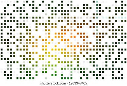 Light Green, Yellow vector seamless layout with lines, rectangles. Glitter abstract illustration with rectangular shapes. Pattern for design of window blinds, curtains.