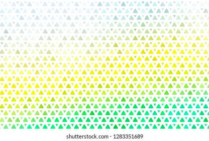 Light Green, Yellow vector seamless texture in triangular style. Modern abstract illustration with colorful triangles. Pattern for trendy fabric, wallpapers.