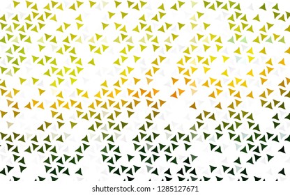Light Green, Yellow vector seamless texture in triangular style. Abstract gradient illustration with triangles. Pattern for design of window blinds, curtains.