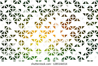 Light Green, Yellow vector seamless background with triangles. Modern abstract illustration with colorful triangles. Pattern for design of window blinds, curtains.